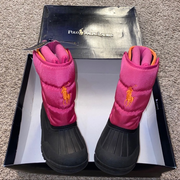 NWT Polo Ralph Lauren Girls Snow Boots • Size 1 - Picture 9 of 16